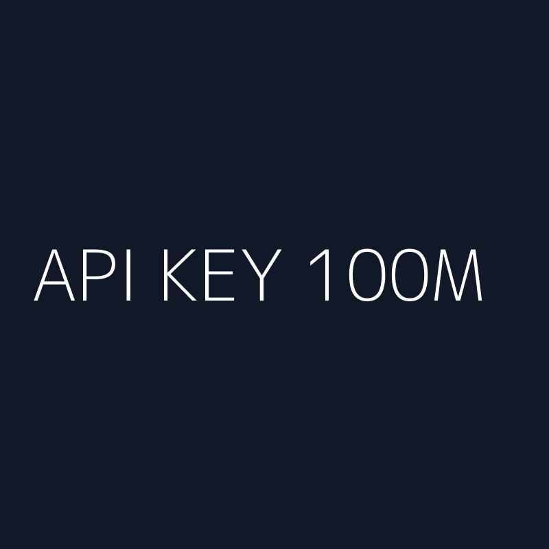 API Key - 100M Token Quota (USDT)
